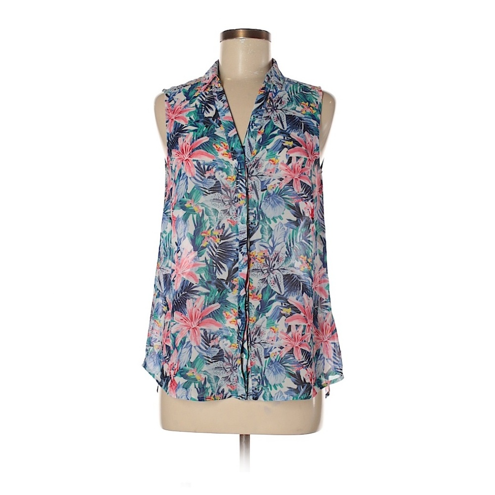 3/$10 H&M Tropical Sheer Blouse